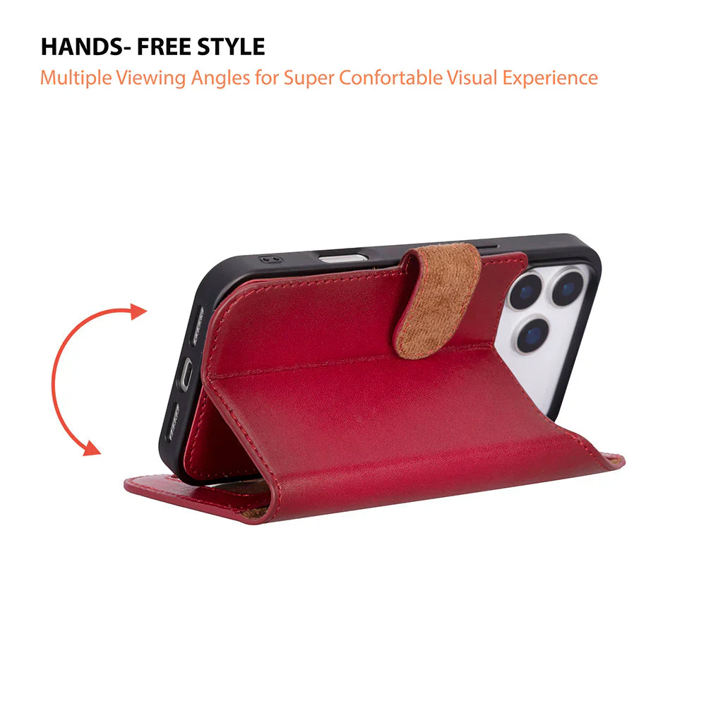 Magic iPhone 17 Pro Max Leather Detachable Wallet Case
