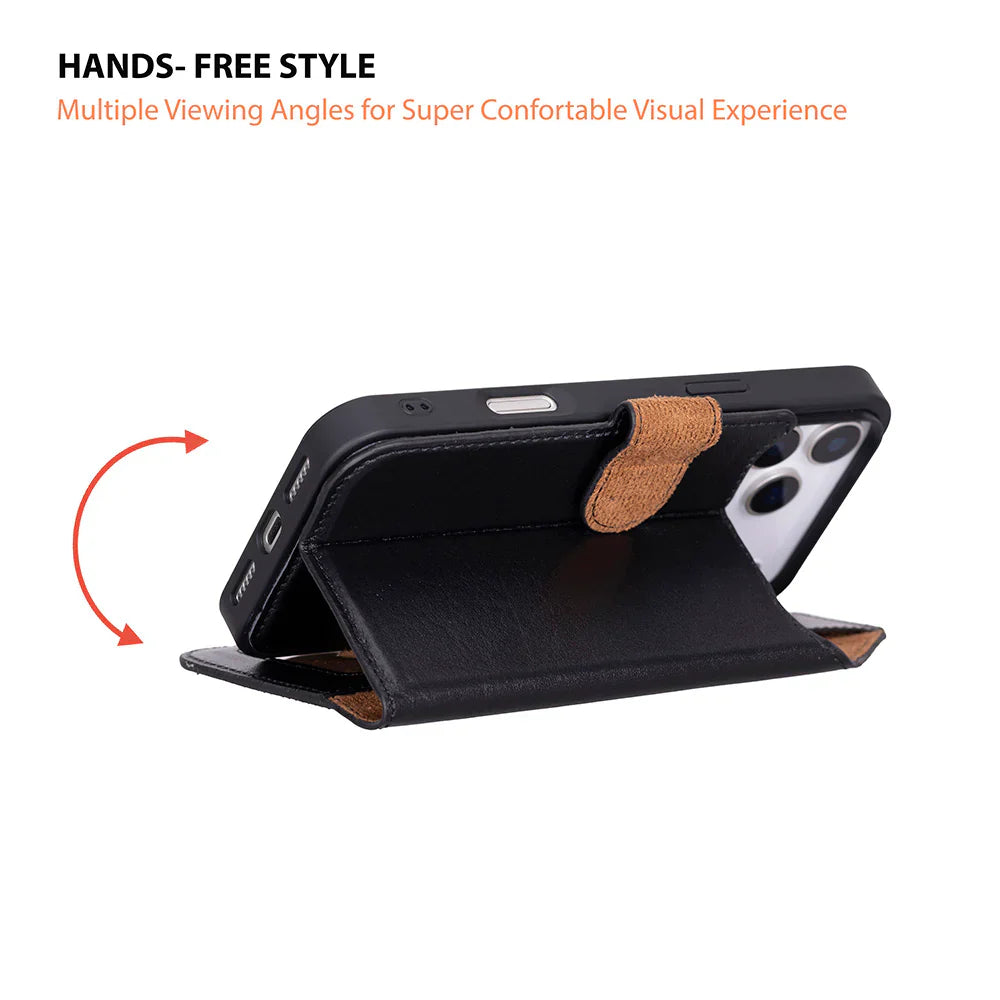 Magic iPhone 17 Pro Max Leather Detachable Wallet Case
