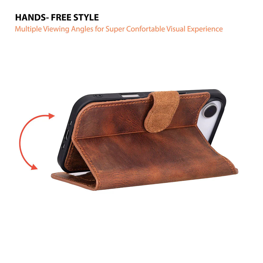 Magic iPhone 17 Air Leather Detachable Wallet Case