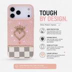 Vissel Heart Crystal Luxury Case for iPhone 17 Pro Max