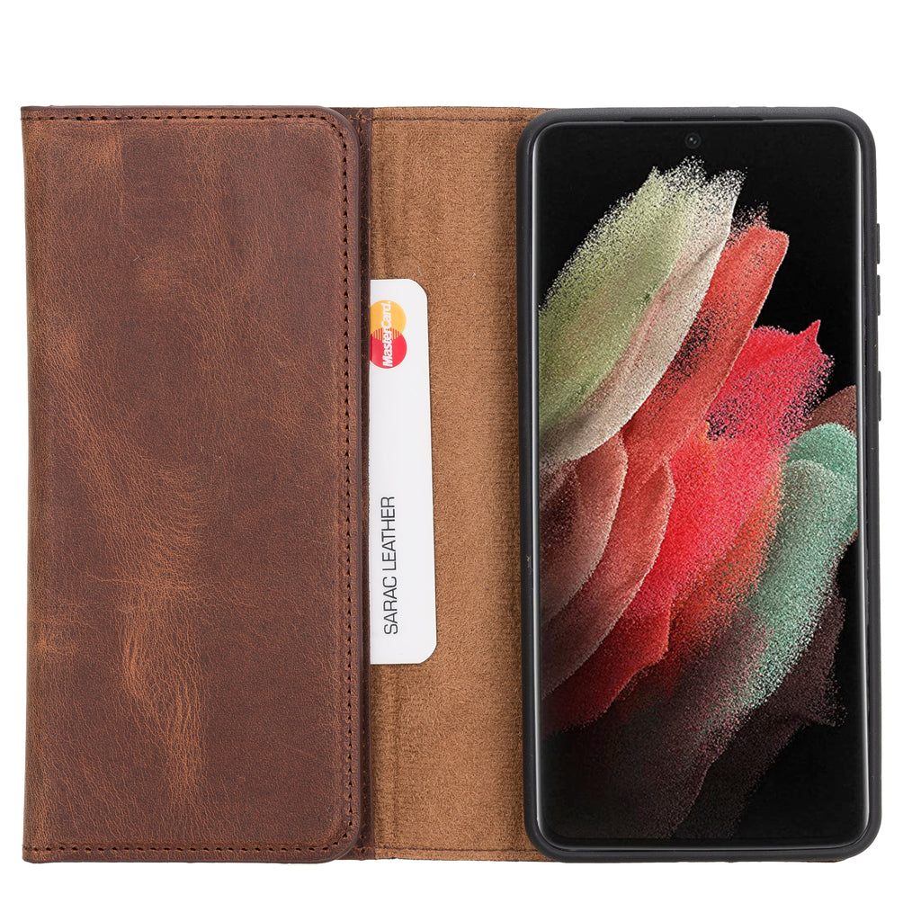 Santa Samsung Galaxy S21 Plus Leather Detachable Wallet Case