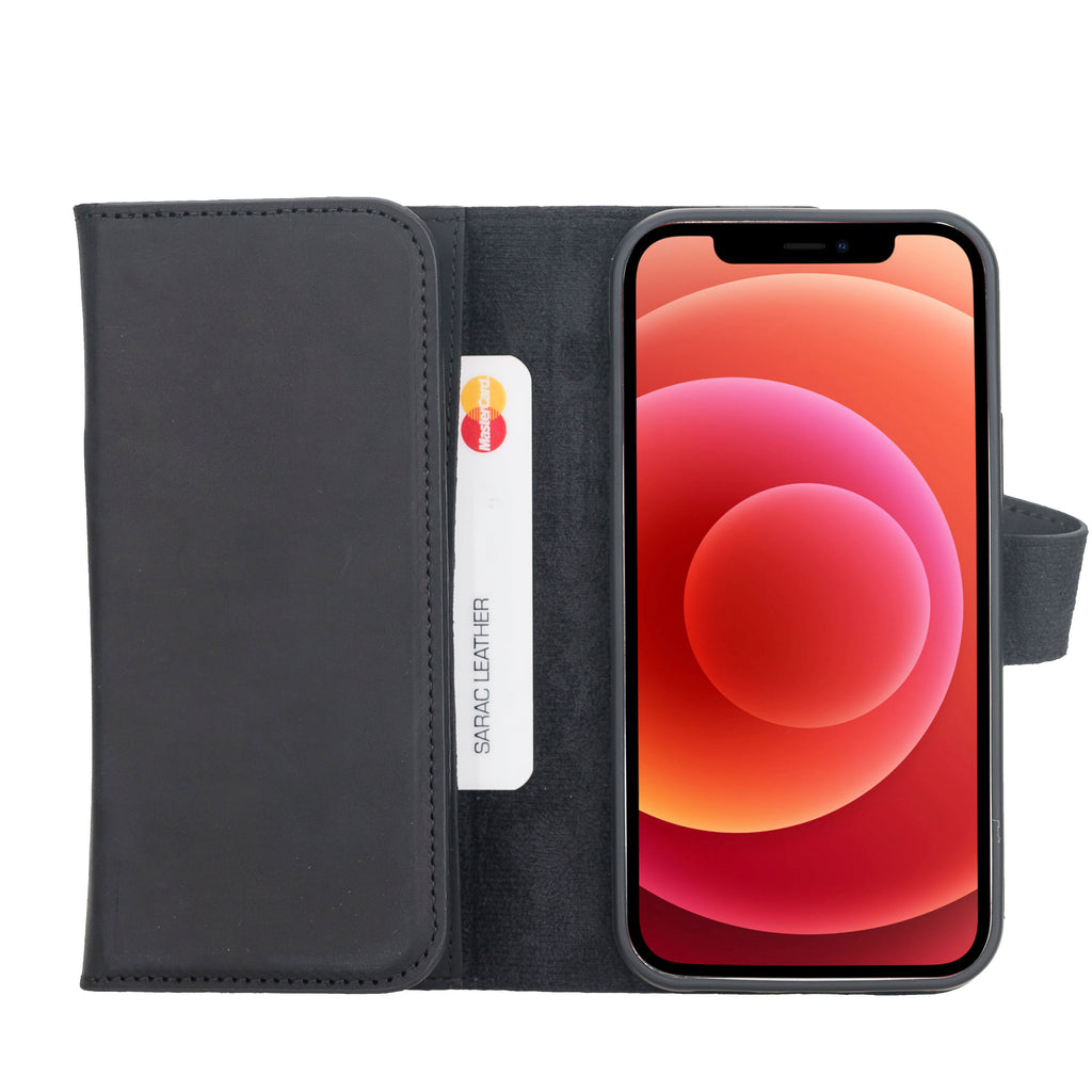 Santa iPhone 12 Mini Leather Detachable Wallet Case