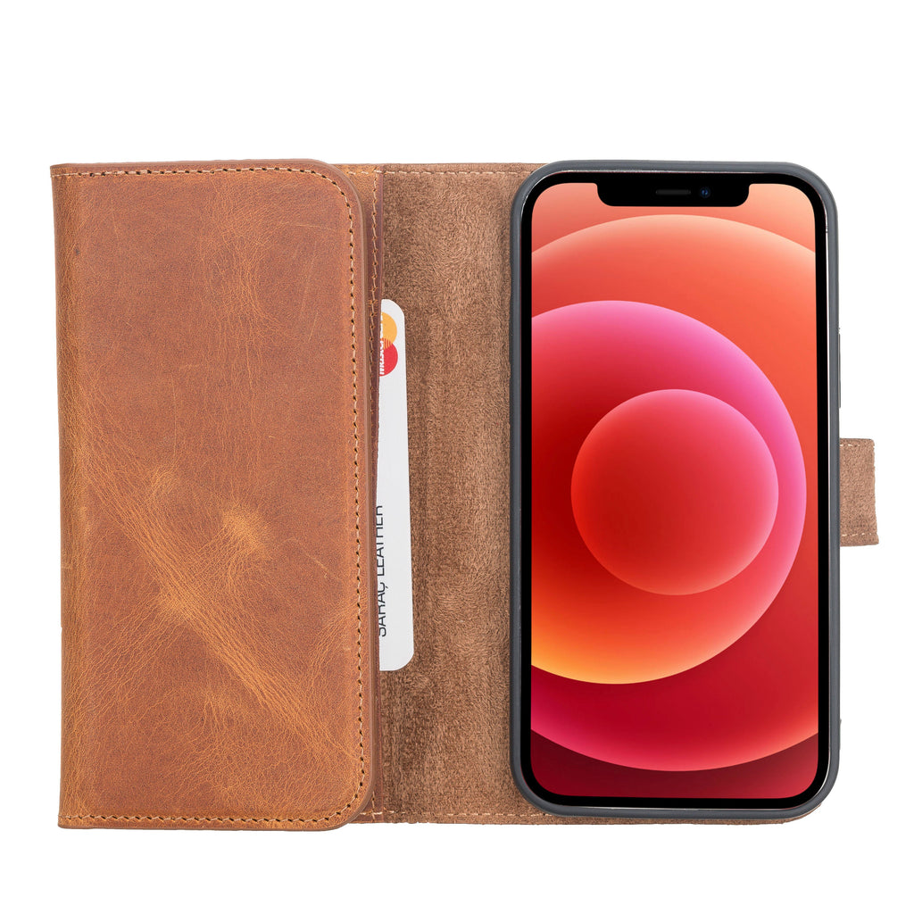 Santa iPhone 12 Mini Leather Detachable Wallet Case