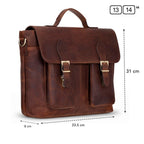 Olympus Leather Business Briefcase / Laptop Case