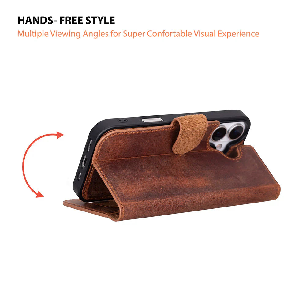 Magic iPhone 17 Leather Detachable Wallet Case