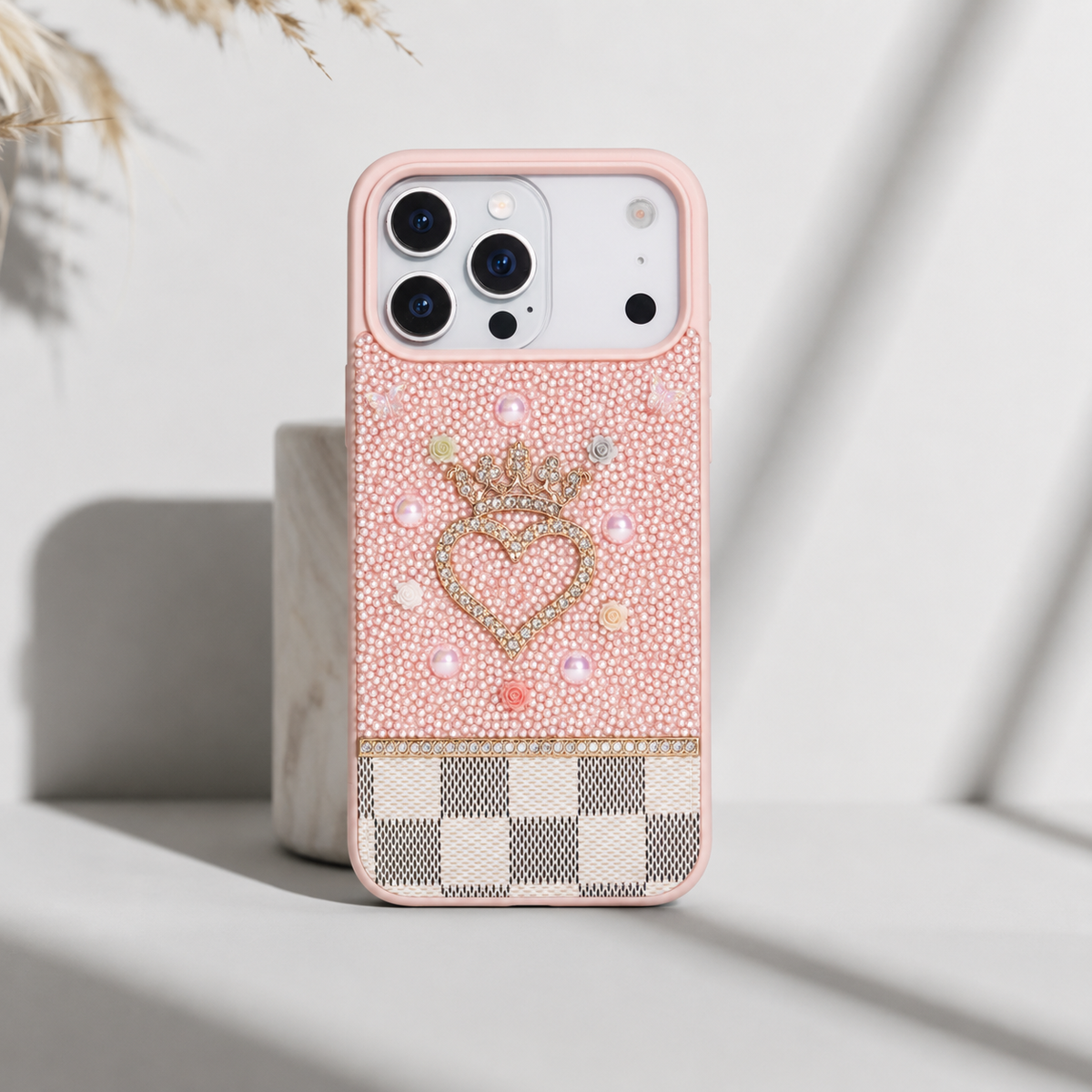 Vissel Heart Crystal Luxury Case for iPhone 17 Pro Max