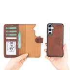 Magic Samsung Galaxy S24 Leather Detachable Wallet Case