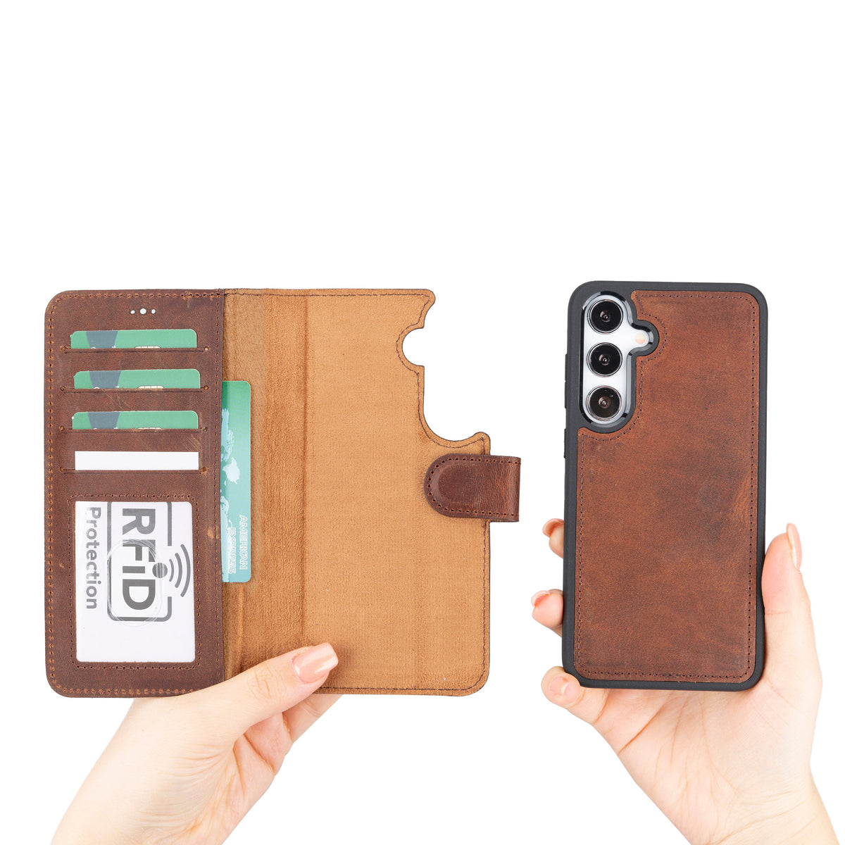 Magic Samsung Galaxy S24 Leather Detachable Wallet Case