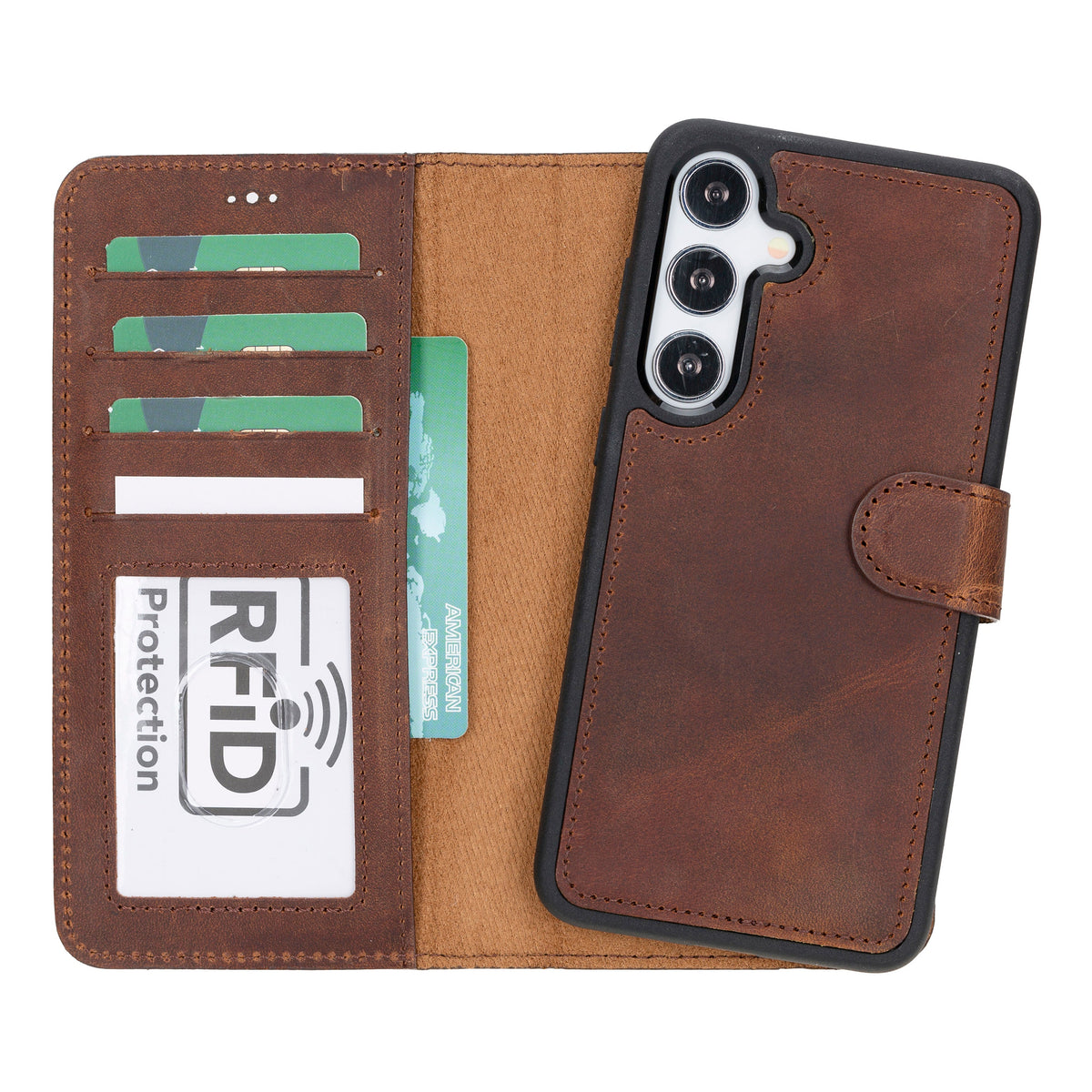 Magic Samsung Galaxy S24 Leather Detachable Wallet Case