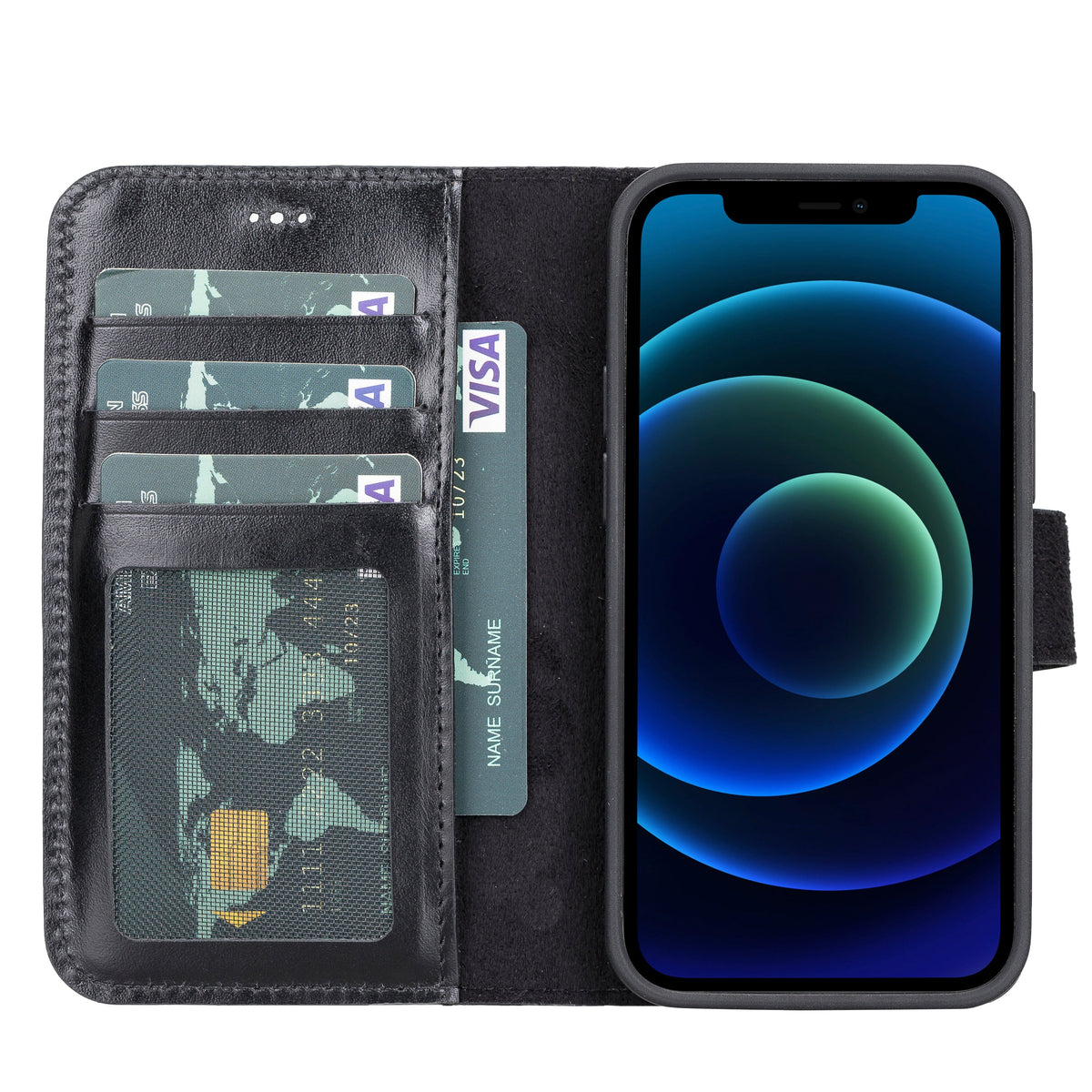Magic iPhone 13 Mini Detachable Leather Wallet Case