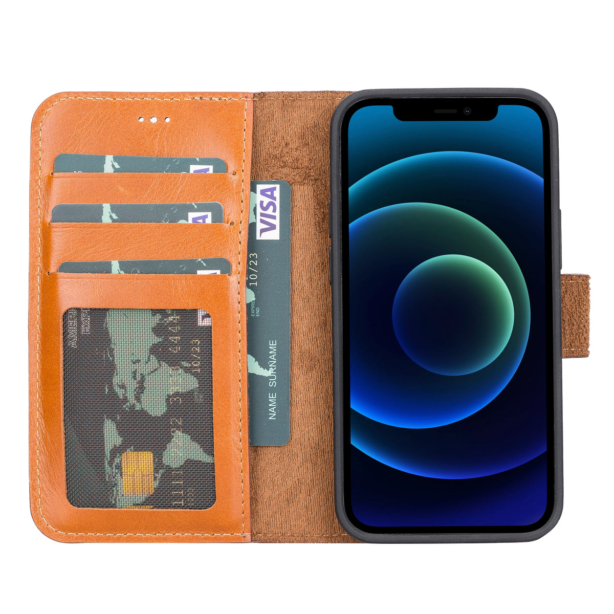 Magic iPhone 13 Mini Detachable Leather Wallet Case