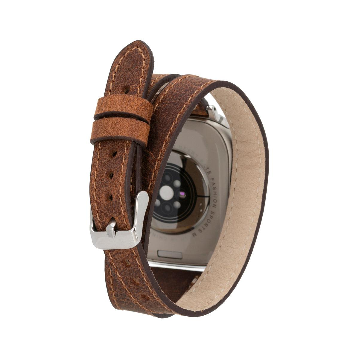 Quantum Slim Double Tour Apple Watch Leather Band