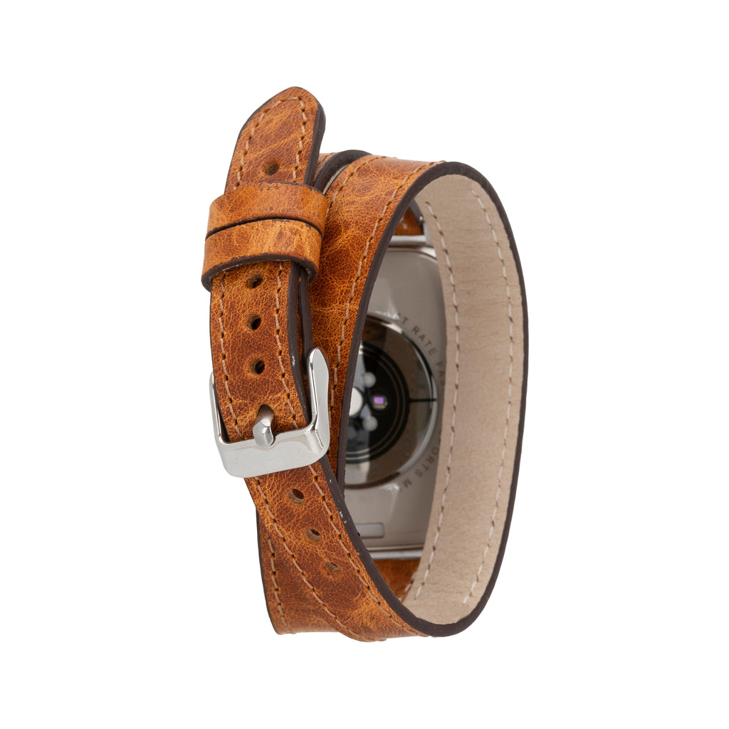 Quantum Slim Double Tour Apple Watch Leather Band