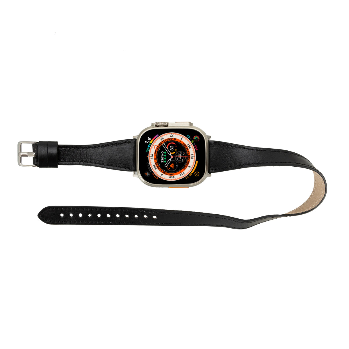 Quantum Slim Double Tour Apple Watch Leather Band