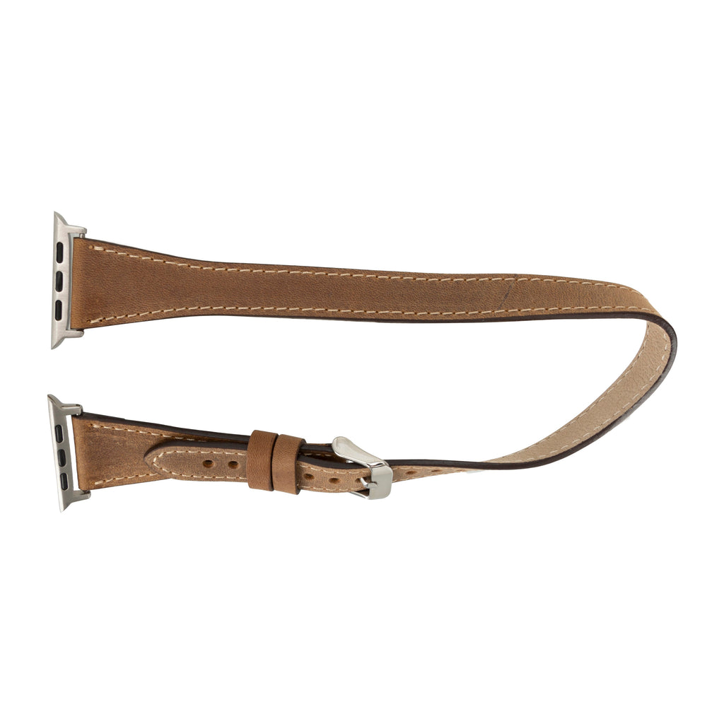 Quantum Slim Double Tour Apple Watch Leather Band