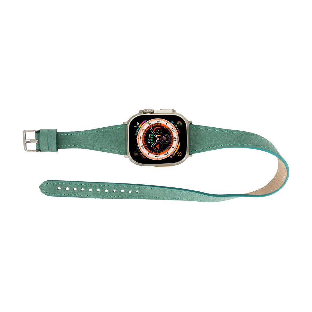 Quantum Slim Double Tour Apple Watch Leather Band
