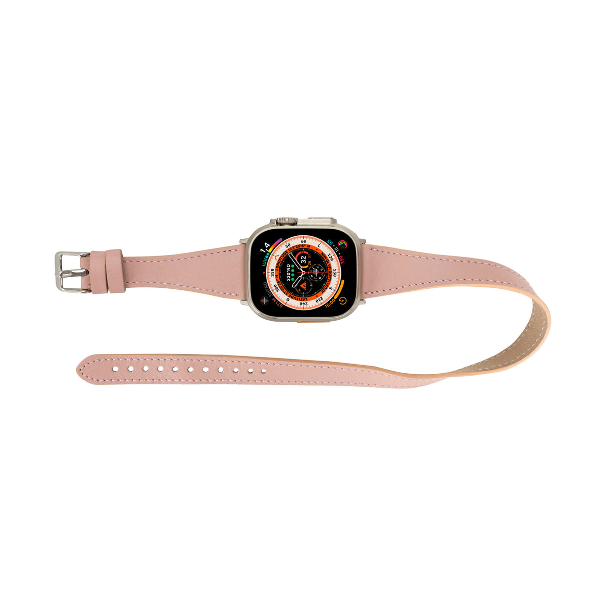Quantum Slim Double Tour Apple Watch Leather Band