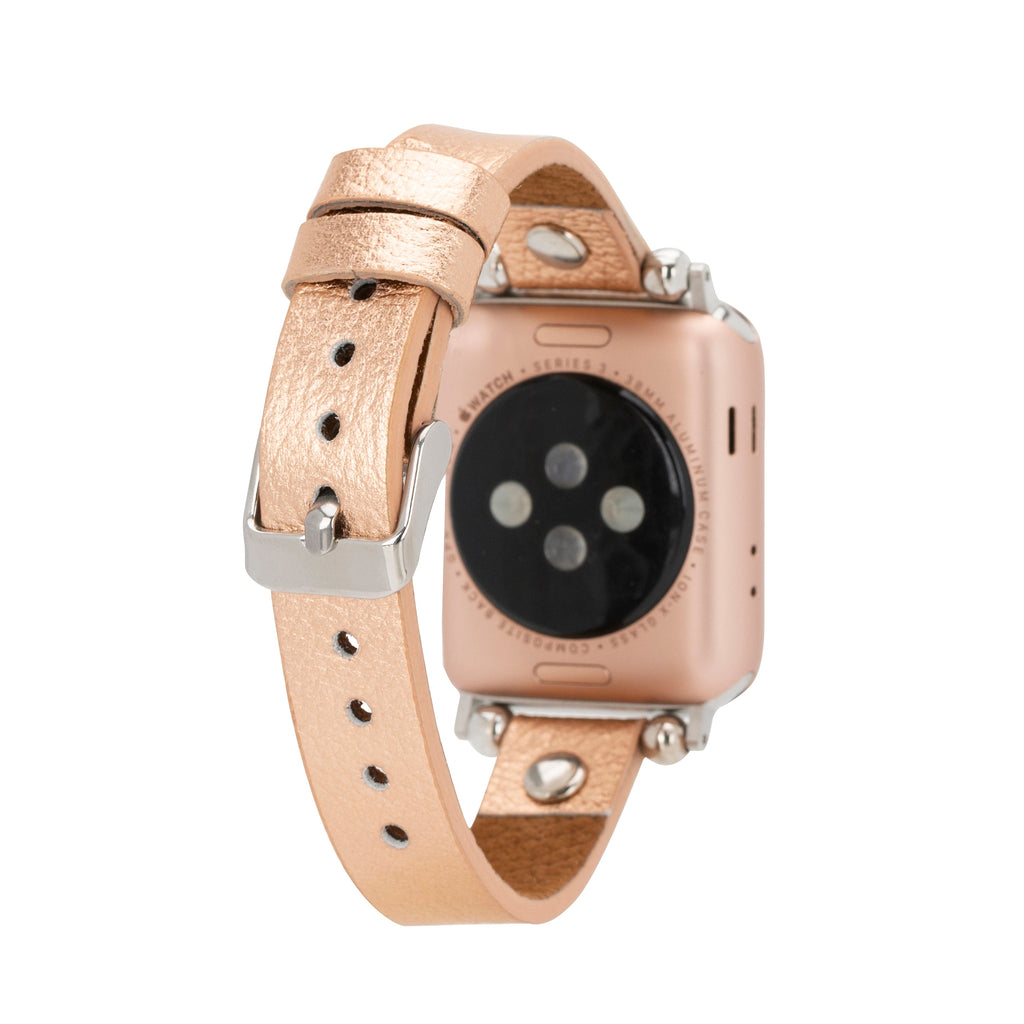 Ferro Apple Watch Leather Band with Silver Trok