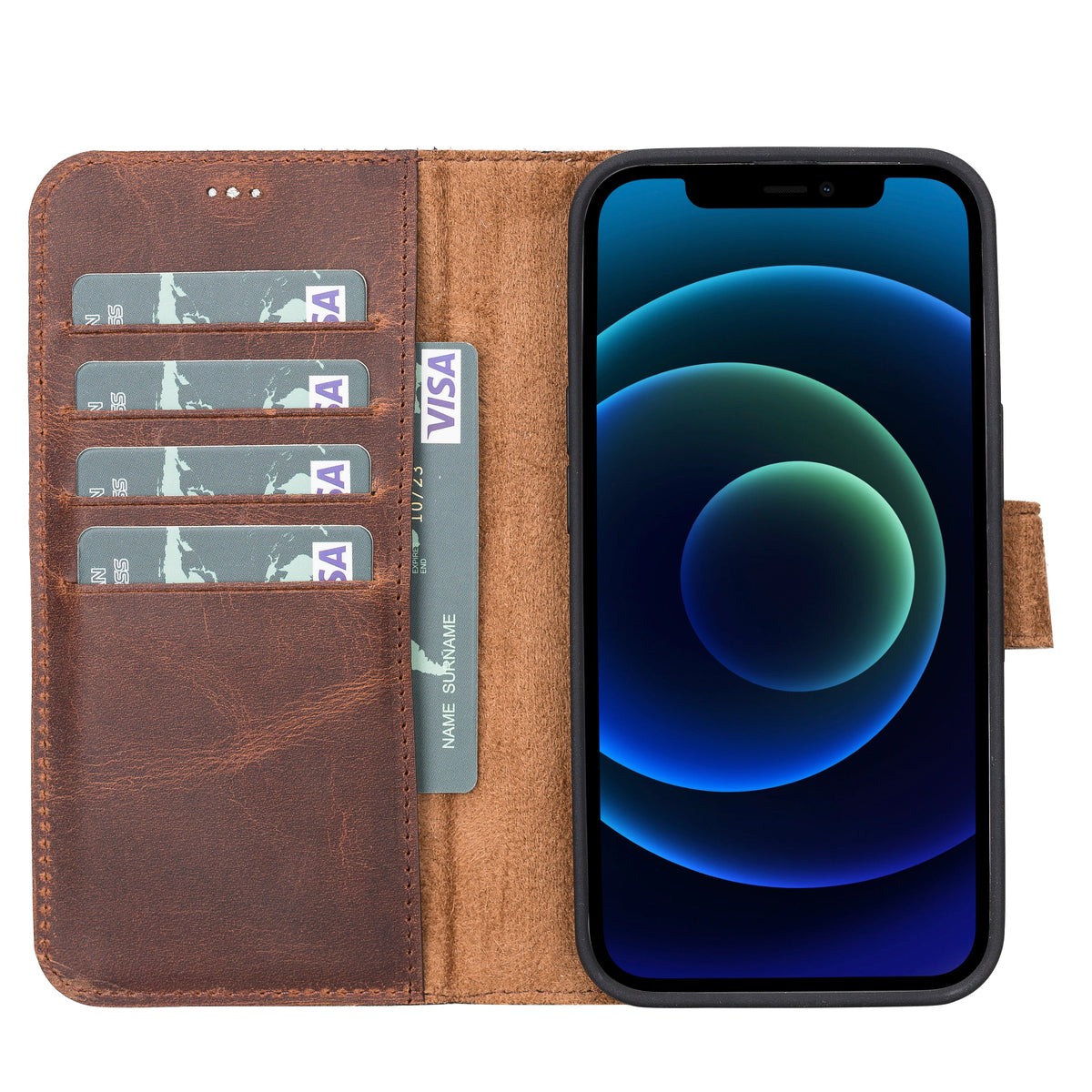 Magic iPhone 13 Pro Detachable Leather Wallet Case