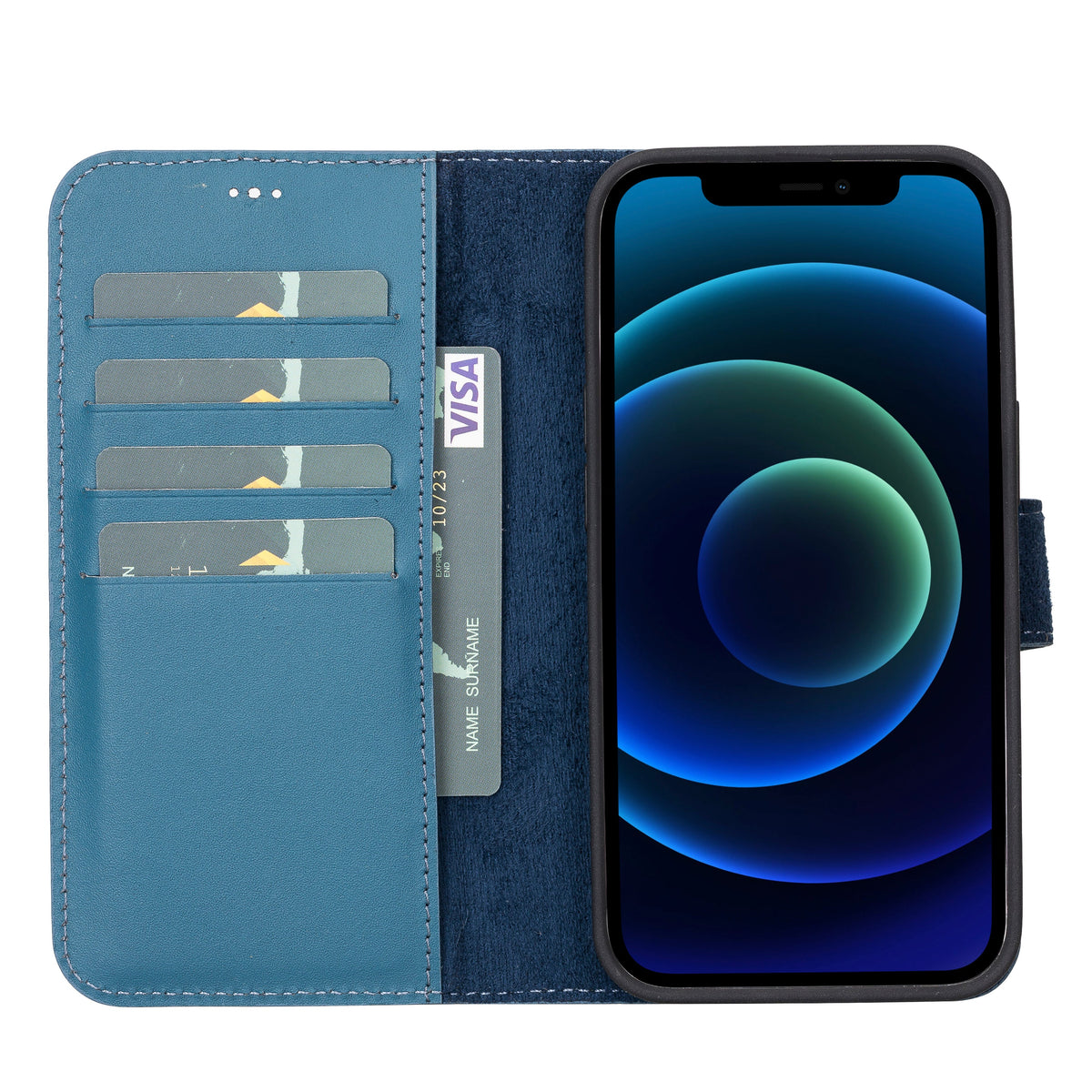 Magic iPhone 13 Pro Detachable Leather Wallet Case