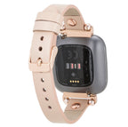 Ferro Leather Apple Watch Band with Rose Gold Trok