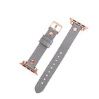 Ferro Leather Apple Watch Band with Rose Gold Trok
