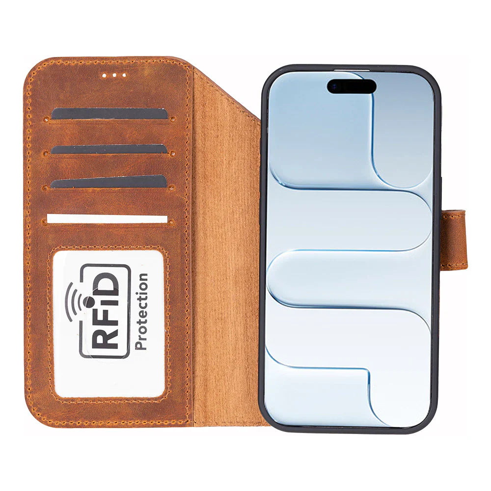 Magic iPhone 17 Air Leather Detachable Wallet Case