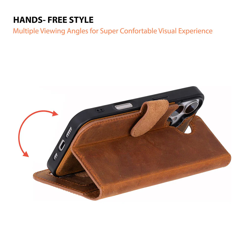Magic iPhone 17 Leather Detachable Wallet Case