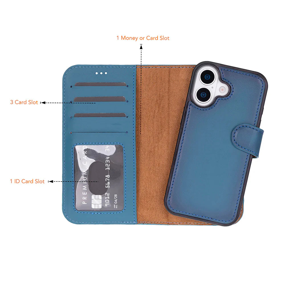 Magic iPhone 17 Leather Detachable Wallet Case