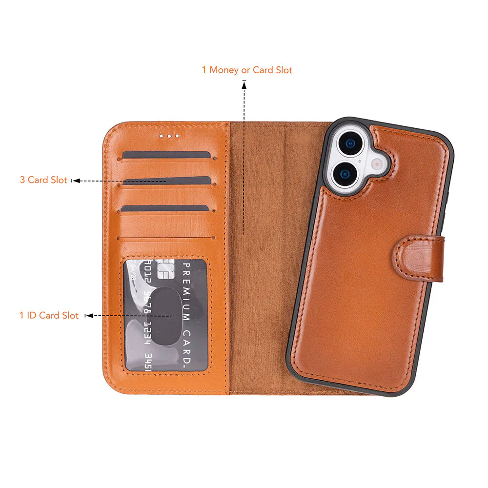 Magic iPhone 17 Leather Detachable Wallet Case