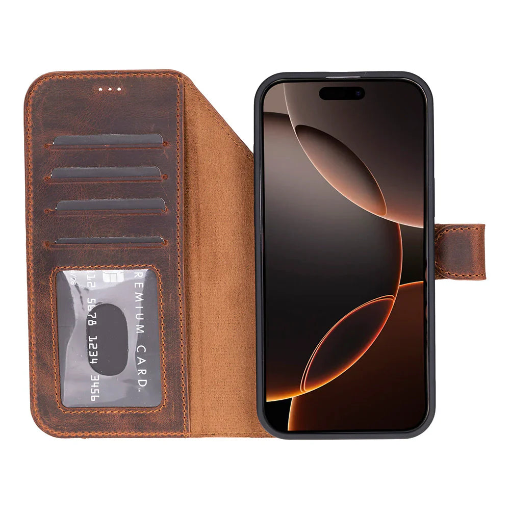 Magic iPhone 17 Pro Leather Detachable Wallet Case