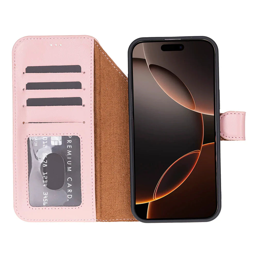 Magic iPhone 17 Pro Max Leather Detachable Wallet Case
