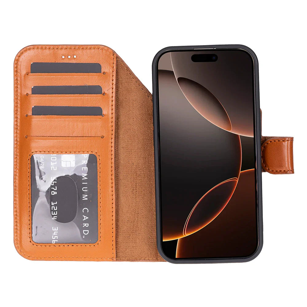 Magic iPhone 17 Pro Max Leather Detachable Wallet Case