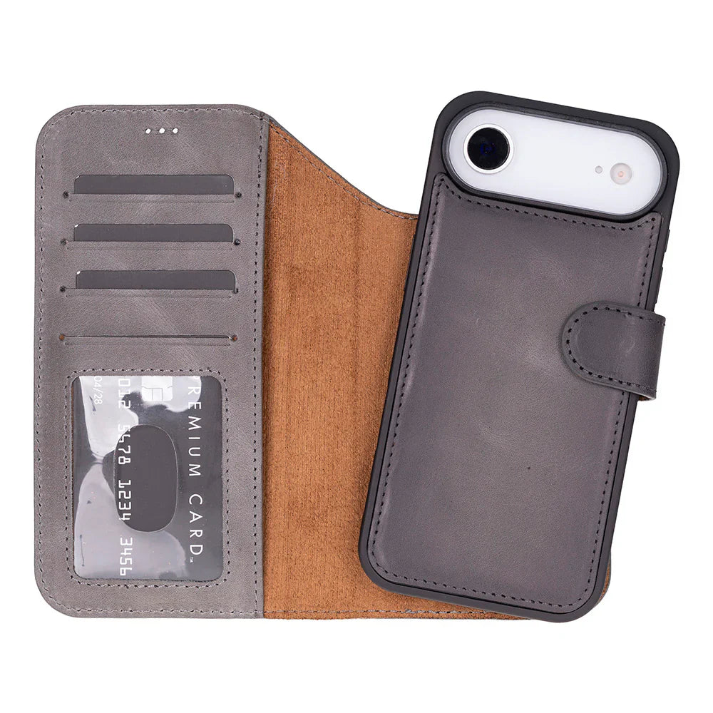 Magic iPhone 17 Air Leather Detachable Wallet Case