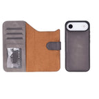 Magic iPhone 17 Air Leather Detachable Wallet Case