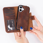 Magic iPhone 17 Leather Detachable Wallet Case