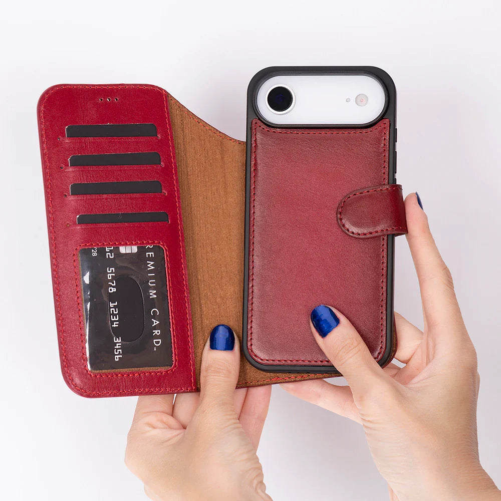 Magic iPhone 17 Air Leather Detachable Wallet Case