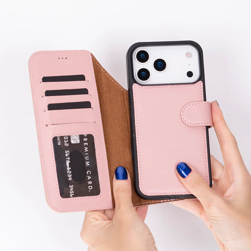 Magic iPhone 17 Pro Max Leather Detachable Wallet Case