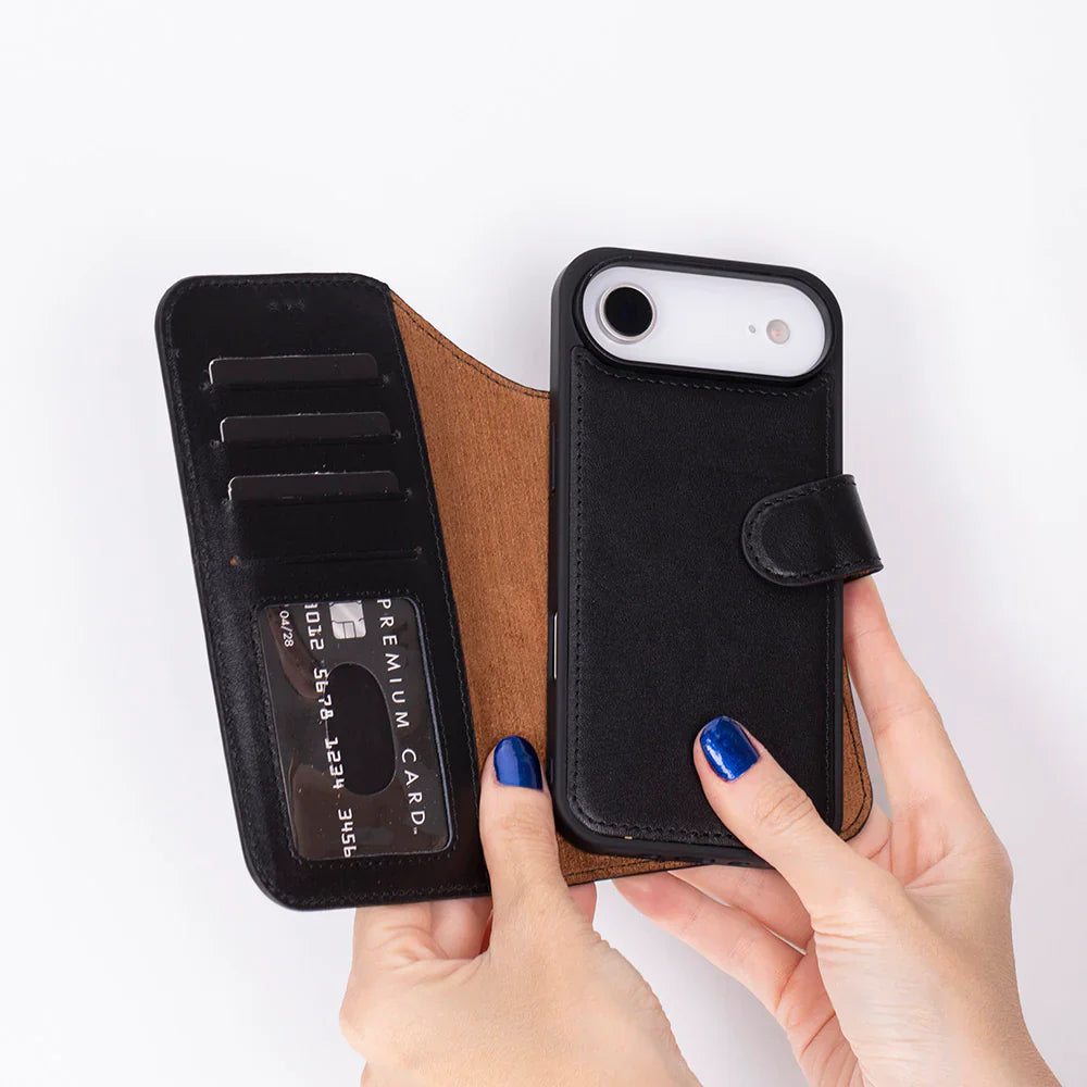 Magic iPhone 17 Air Leather Detachable Wallet Case
