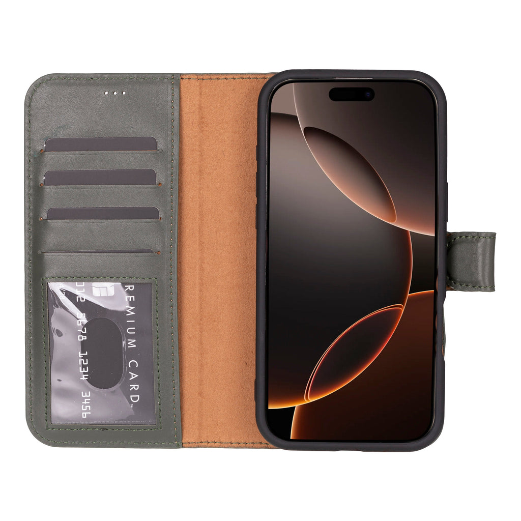 Magic iPhone 16 Pro Detachable Leather Wallet Case