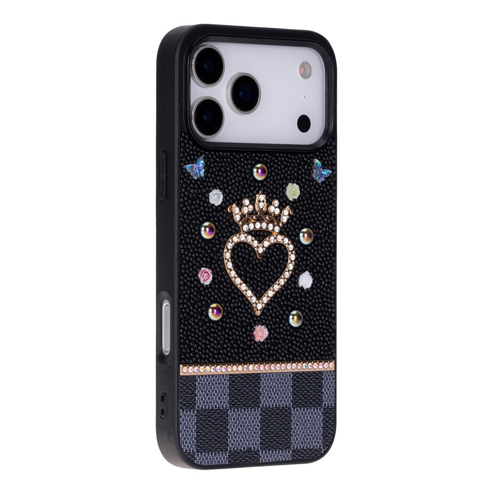Vissel Heart Crystal Luxury Case for iPhone 17 Pro Max