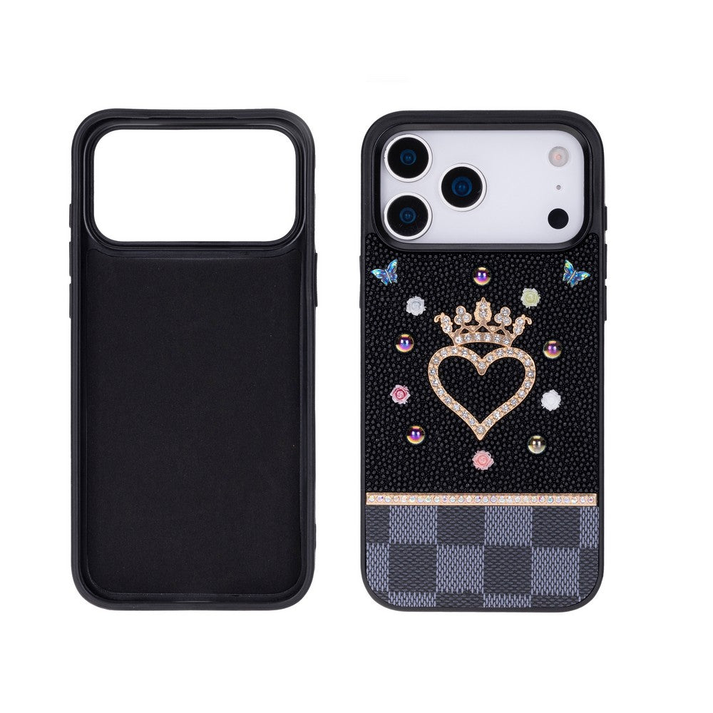 Vissel Heart Crystal Luxury Case for iPhone 17 Pro Max