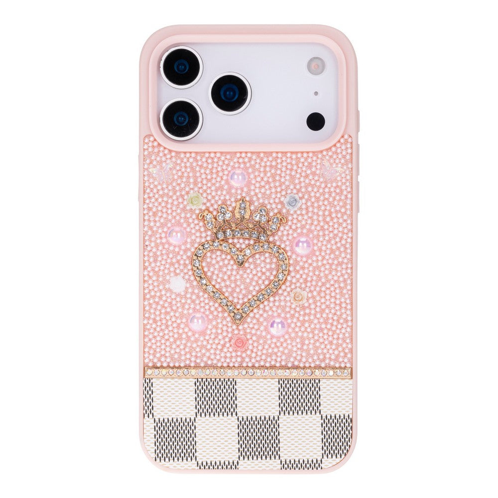 Vissel Heart Crystal Luxury Case for iPhone 17 Pro Max