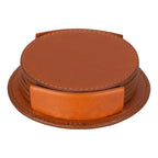 Divine Cup Leather Coaster Set