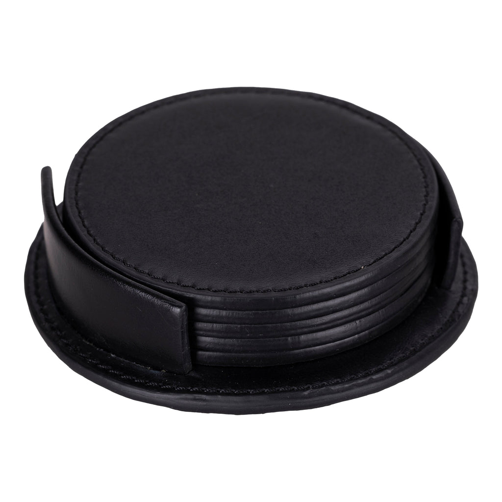 Divine Cup Leather Coaster Set