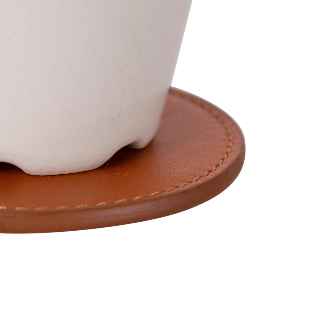 Divine Cup Leather Coaster Set