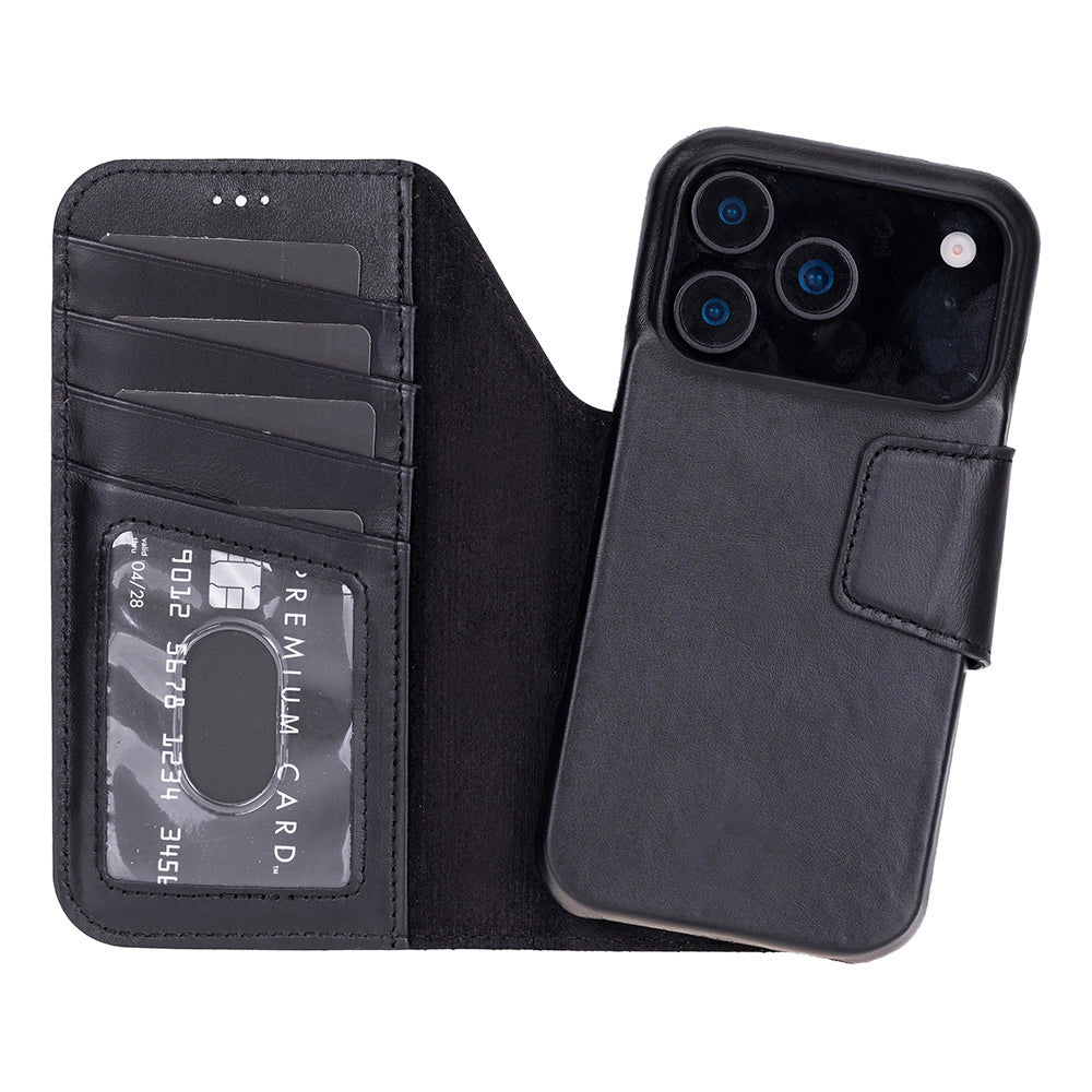 Elite Magic iPhone 17 Pro Leather Detachable Wallet Case