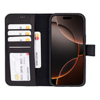 Liluri iPhone 16 Pro Detachable Leather Wallet Case