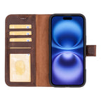 Magic iPhone 16 Plus Detachable Leather Wallet Case