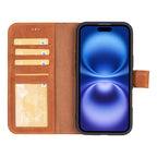 Magic iPhone 16 Plus Detachable Leather Wallet Case